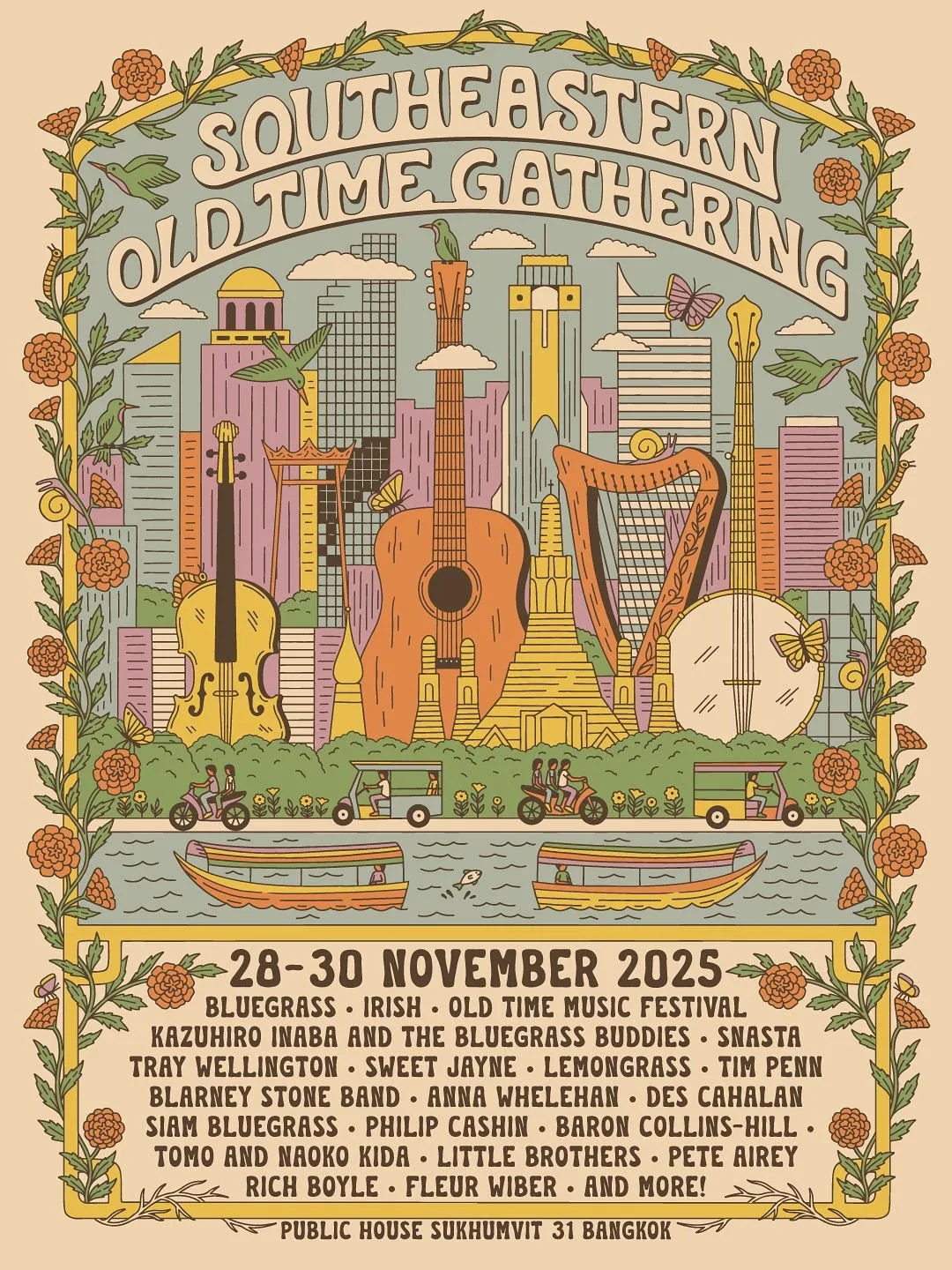 Southeastern Old Time Gathering poster — November 28–30, 2025